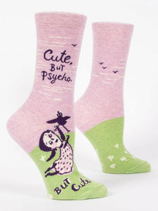 Women's Crew Sock - CUTE BUT PSYCHO